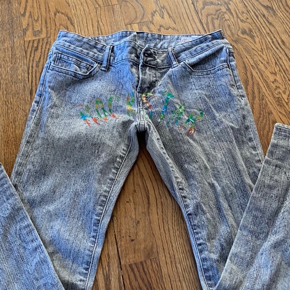 Evisu Denim - Grey evisu skinny jeans